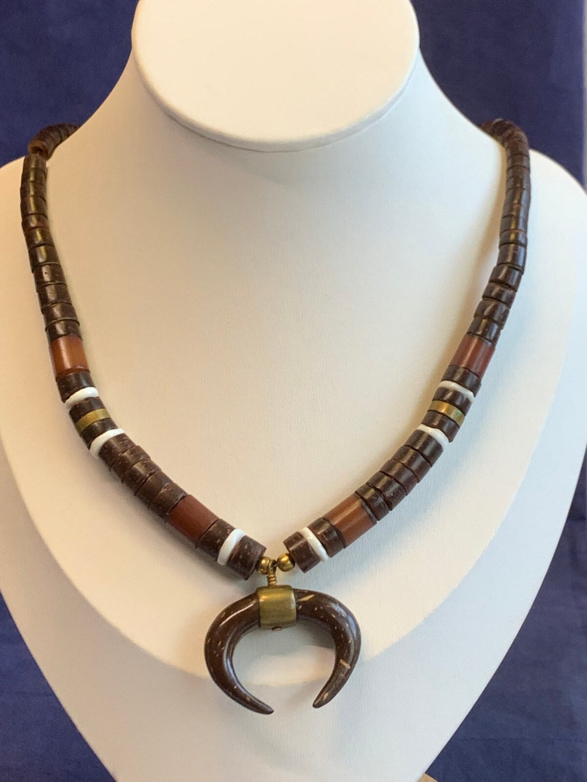 Heishi Shell Necklaces Fashion Jewelry Disc Beads 20.25″ & 17.75″ Crescent Moon