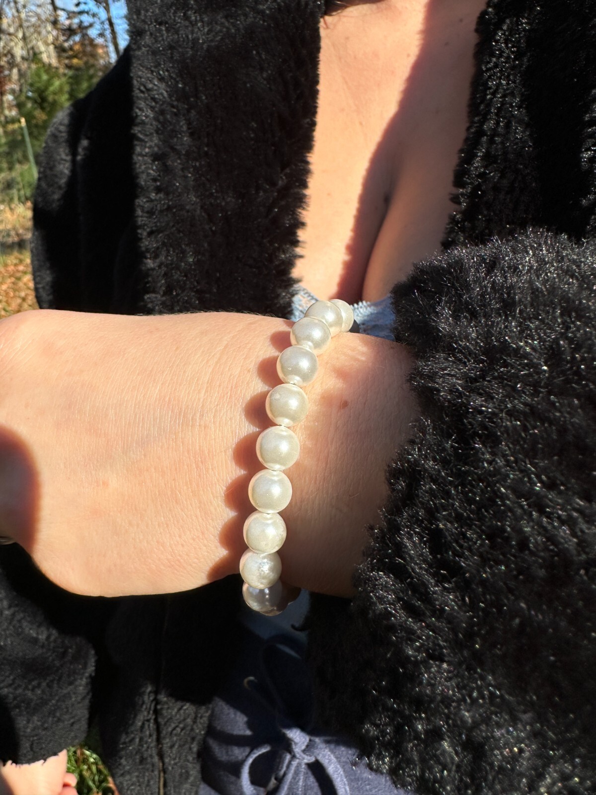 Cultured Pearl Bracelet W. Real 925 Silver Clasp For Men Women 4-10mm All Length