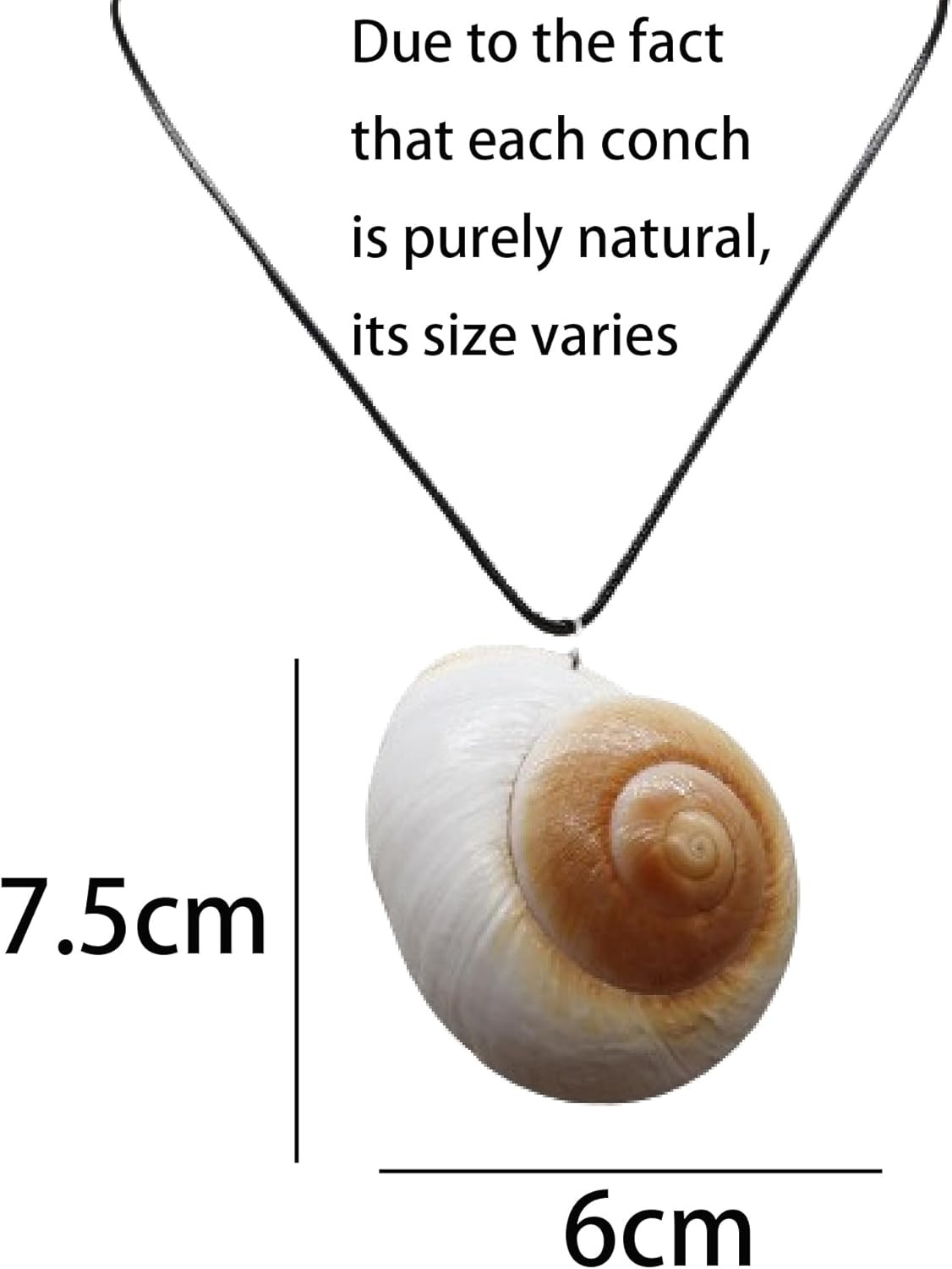 Really Shell Witch Costume Accessory – Adult Natural Big Conch Pendant Necklace