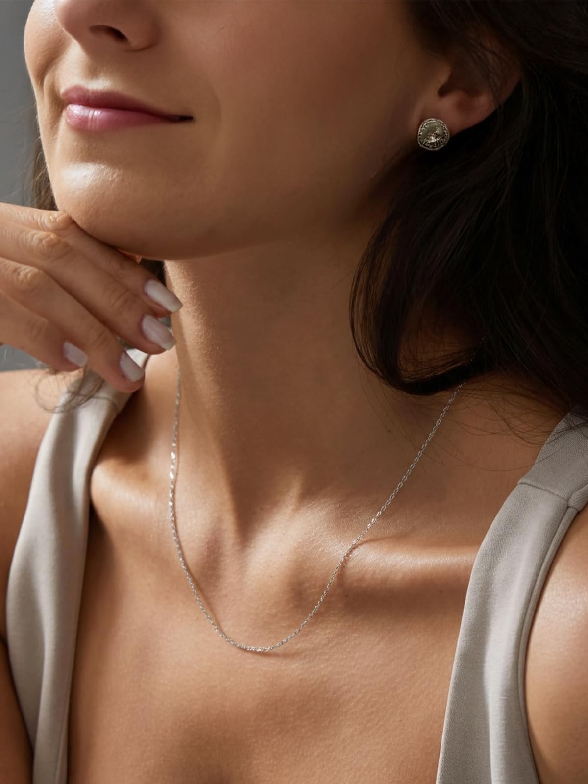 Elegant 2.5MM Silver Rolo Cable Necklace for Women – 316L Stainless Steel, Gold