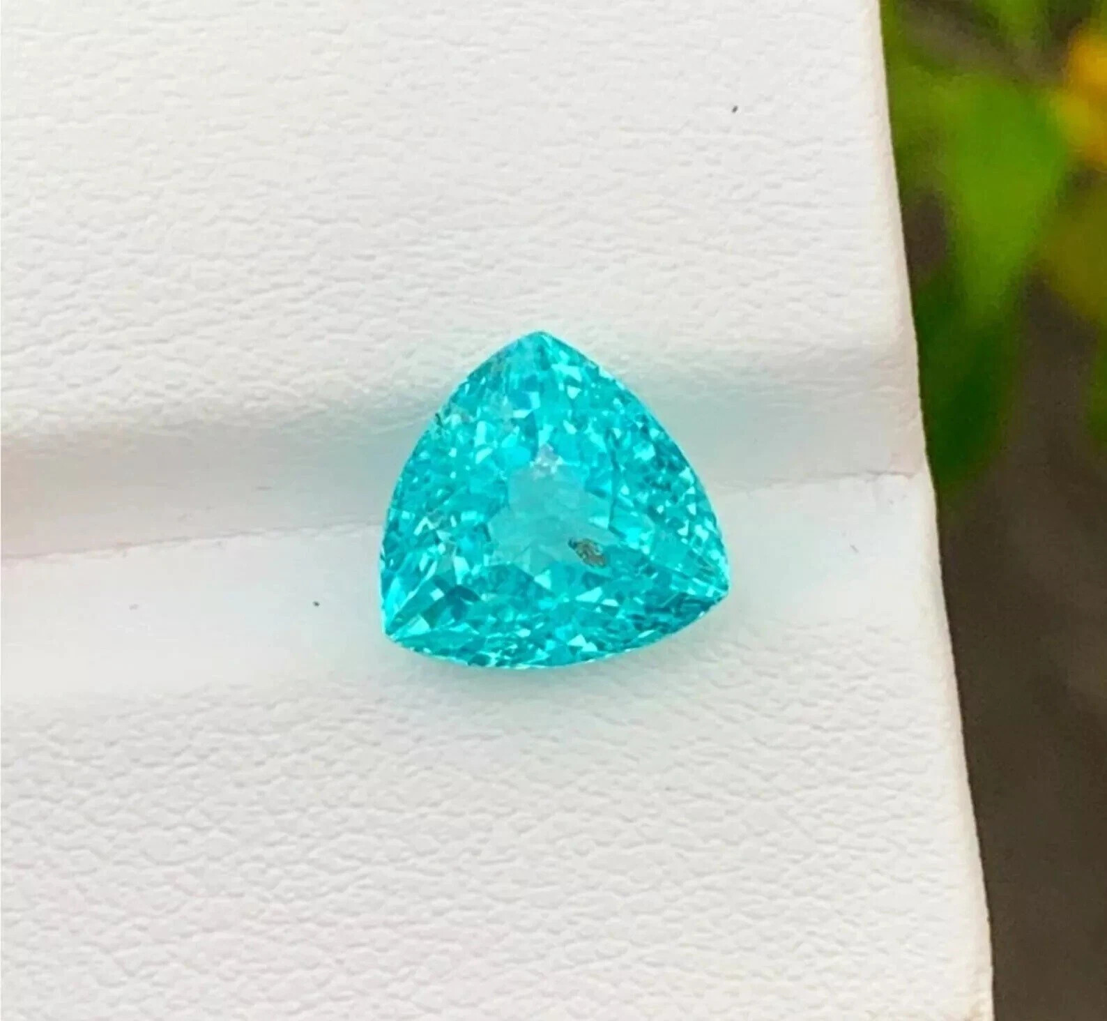 7.80 Ct Certified Natural Blue Paraiba Tourmaline Loose Trillion Cut Gemstone