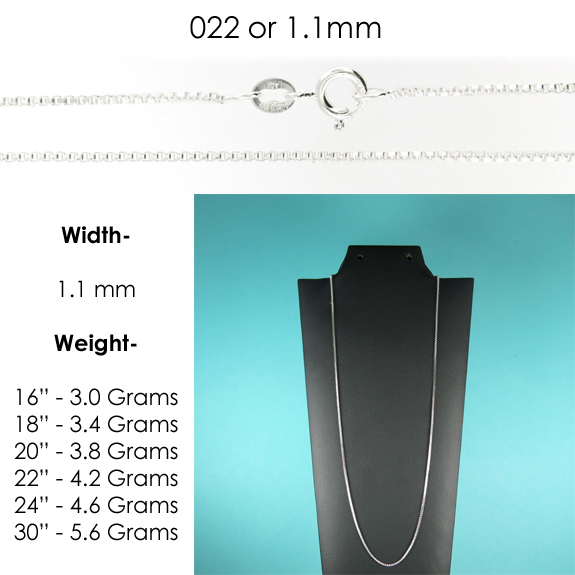 Sterling Silver BOX Chain Necklace All Sizes Stamped .Italy