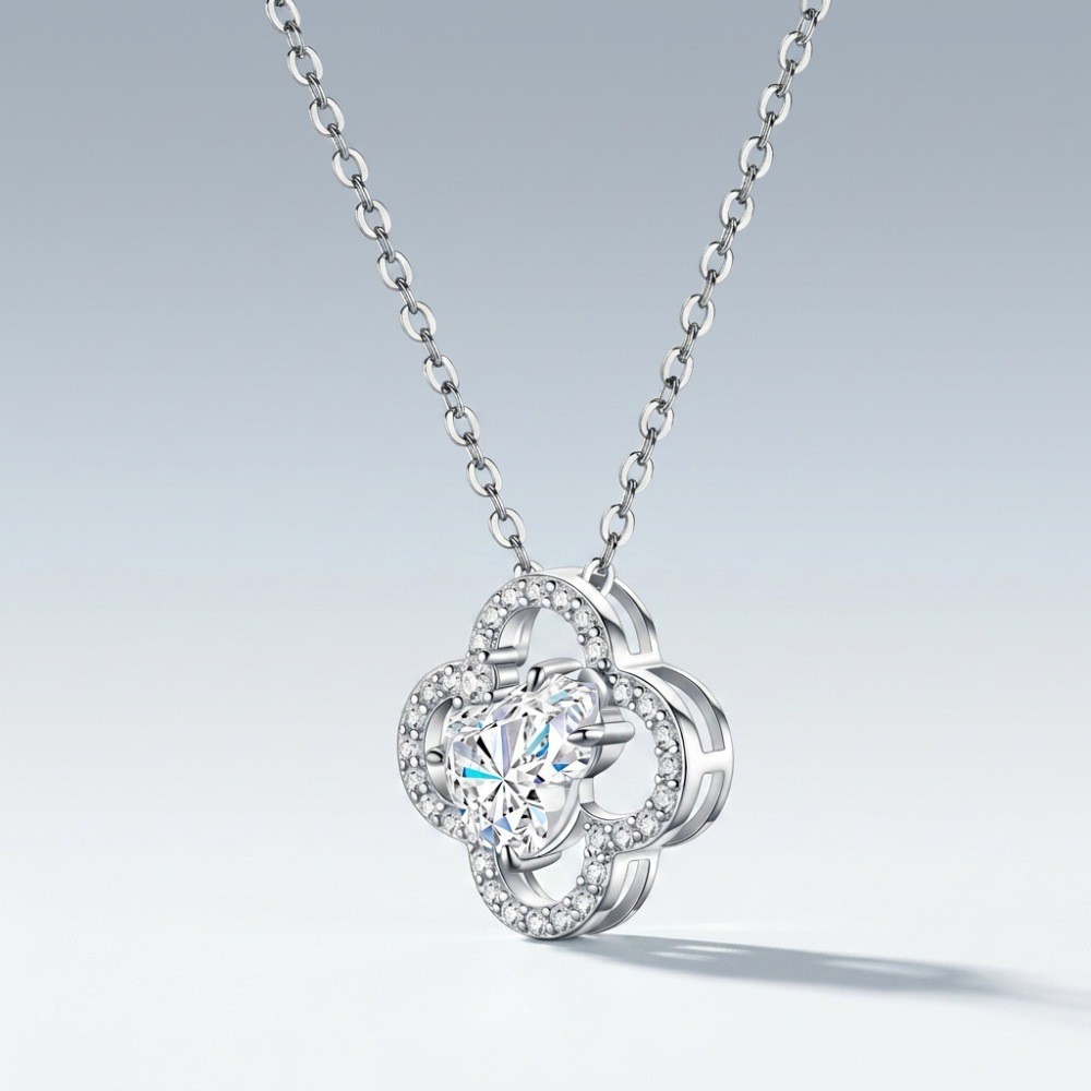 Luxury 925 Sterling Silver 7×9 mm Moissanite Women’s Necklace Pendants Jewelry