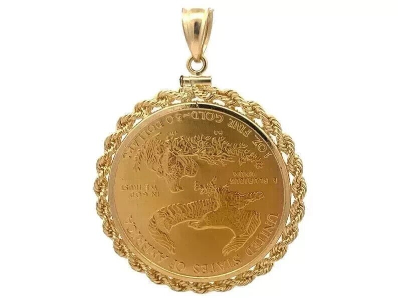 925 Sterling Silver 1993 American Eagle Liberty Pendant 14k Yellow Gold Plated