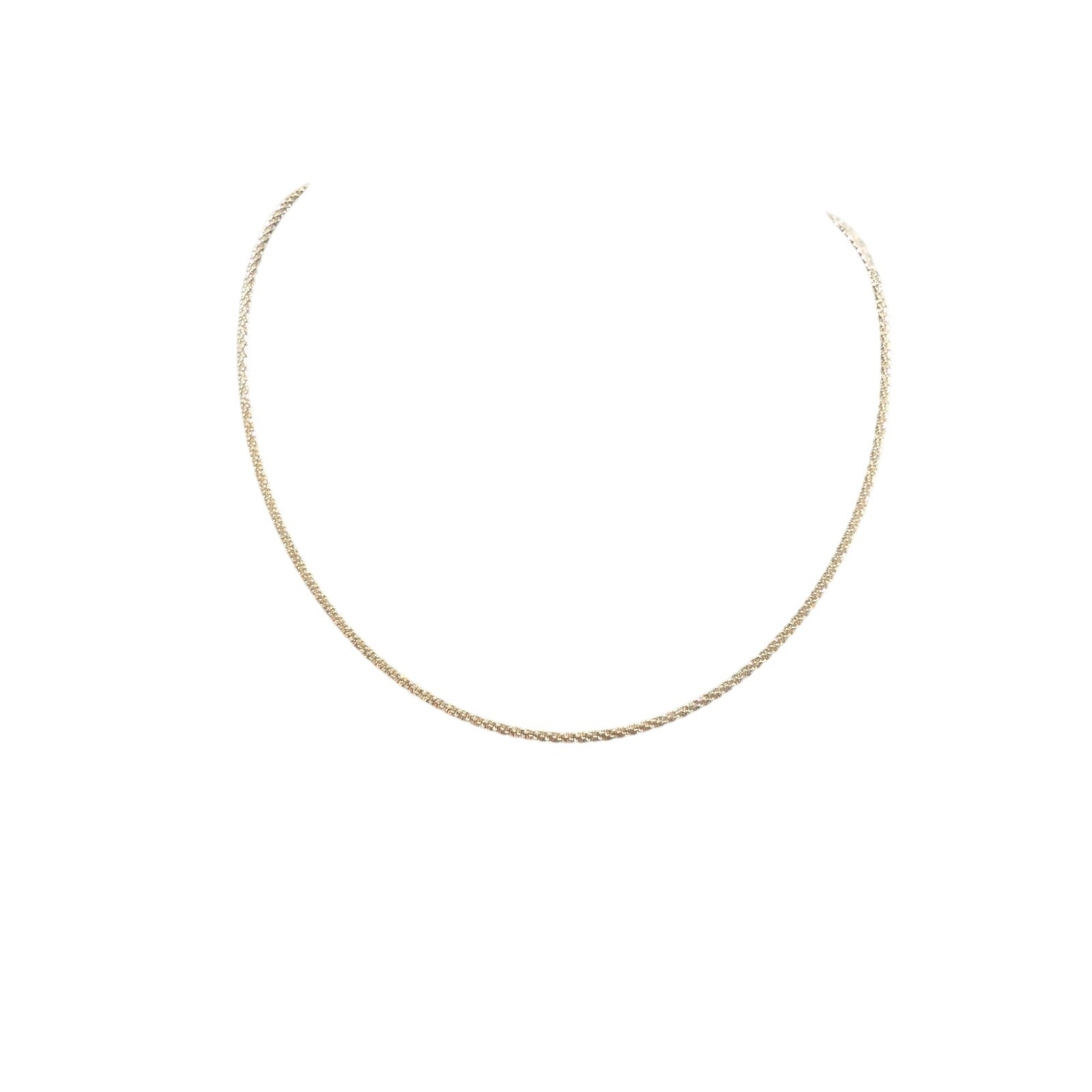 925 Sterling Silver Sparkle Glitter Margarita 2.8mm Chain 19″ Necklace