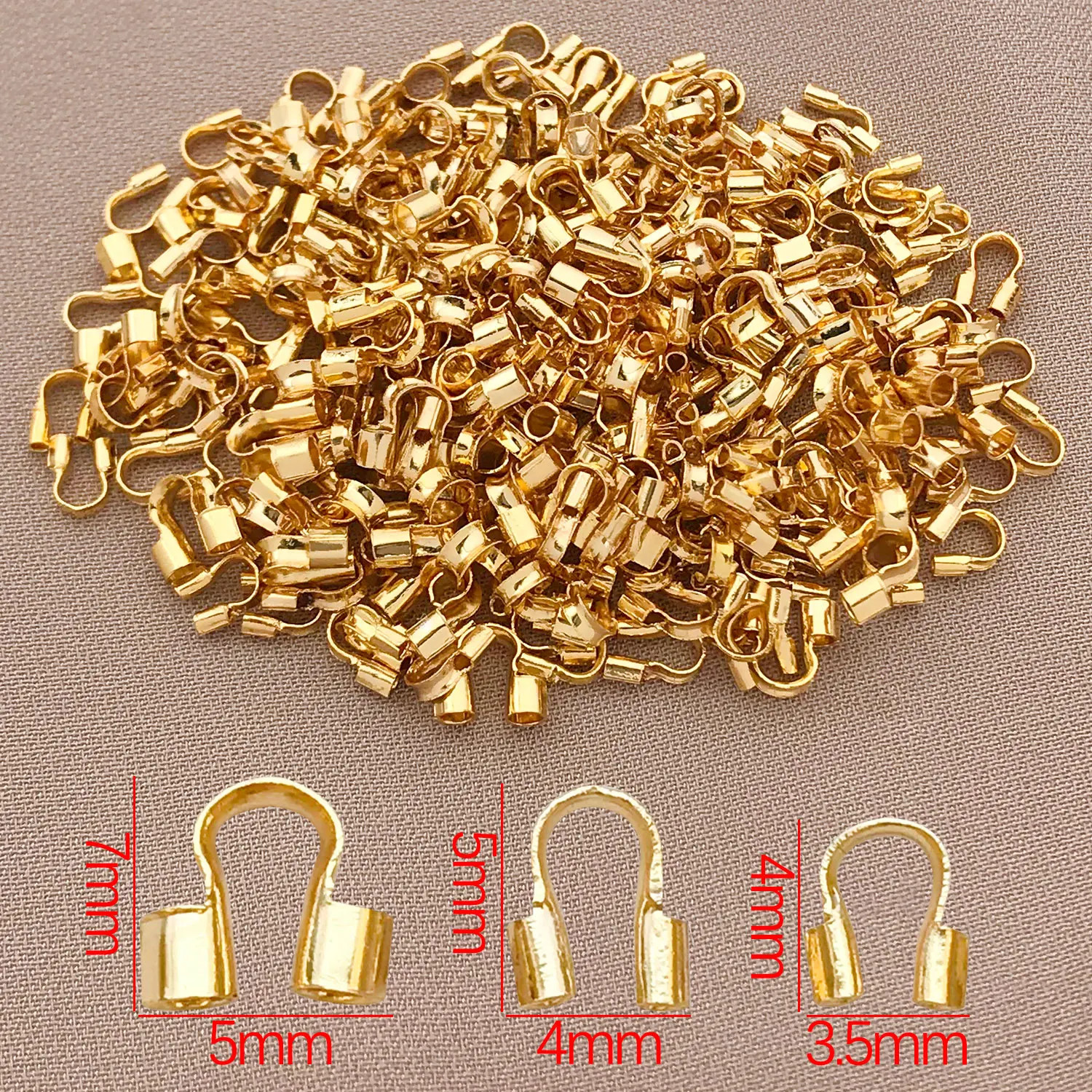 Mix 20Pcs 18K Copper Plated Real Golden Thick Silvery U-Shaped Horseshoe Closure