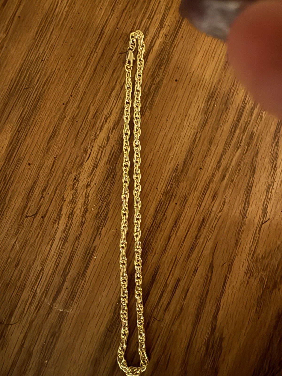 Gold Tone Rope Chain Necklace Metal Chain Link No Main Stone No Secondary Stone
