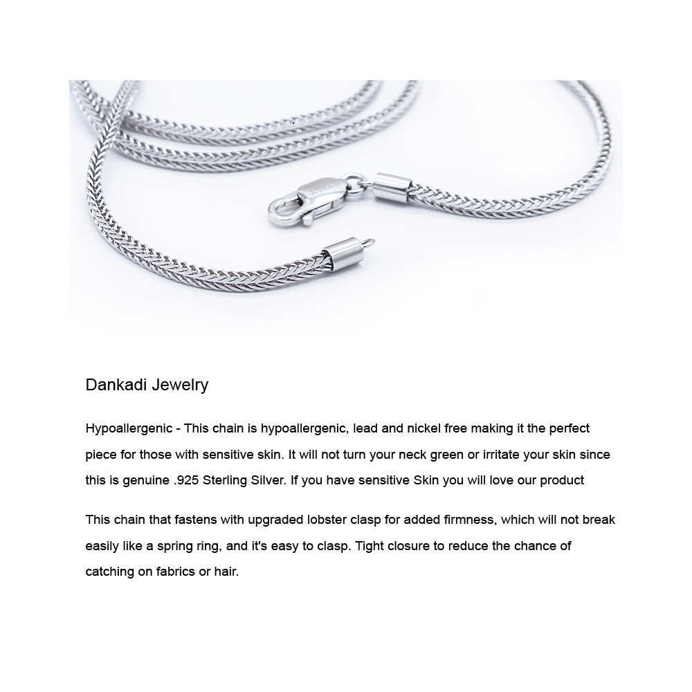 Delicate 925 Sterling Silver 2mm Foxtail Chain Necklace All size 18″-28″ Italy