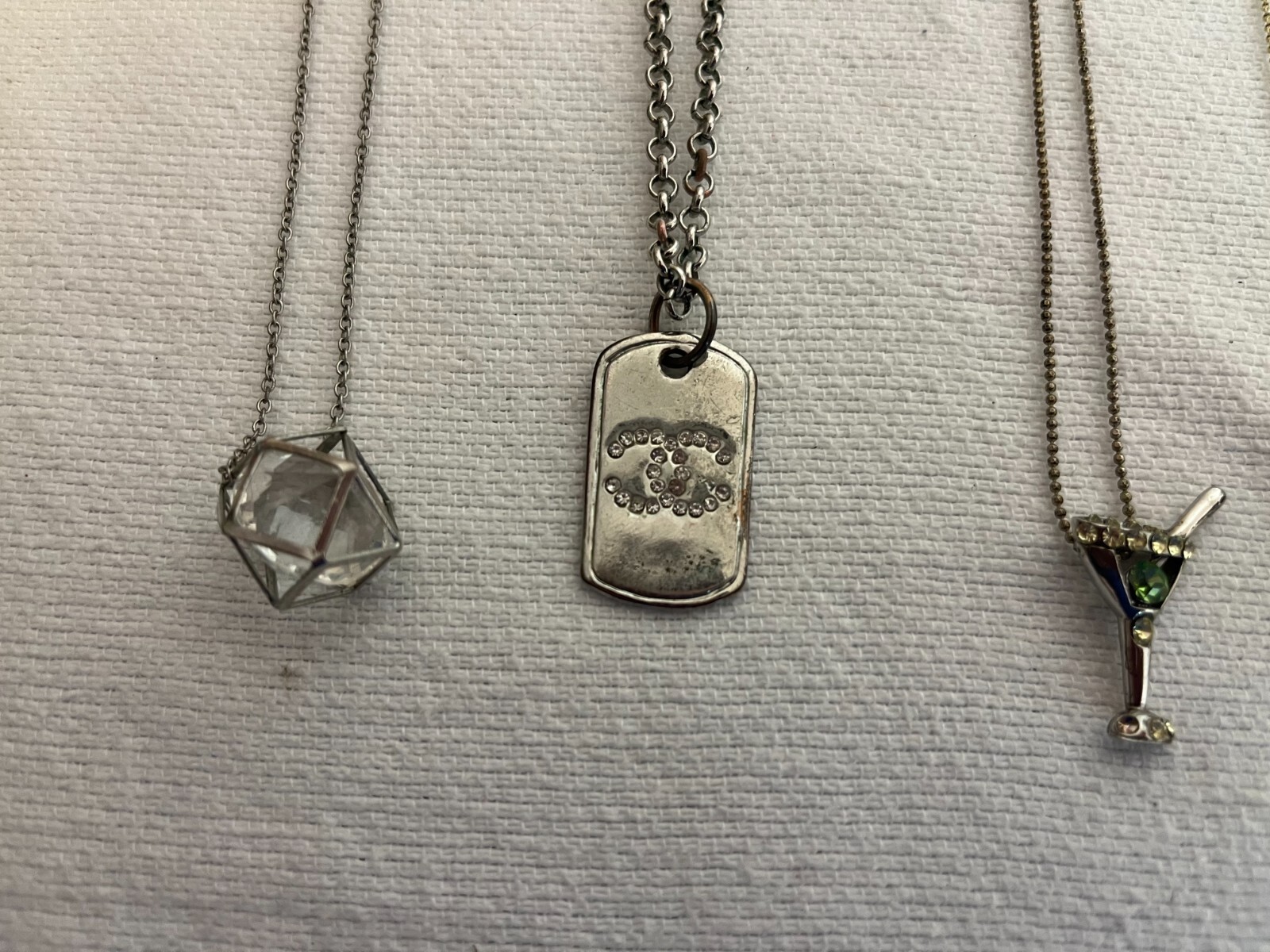 Lot of 6 Womens Necklaces Jewelry Pendants Chain Key Margarita Glass