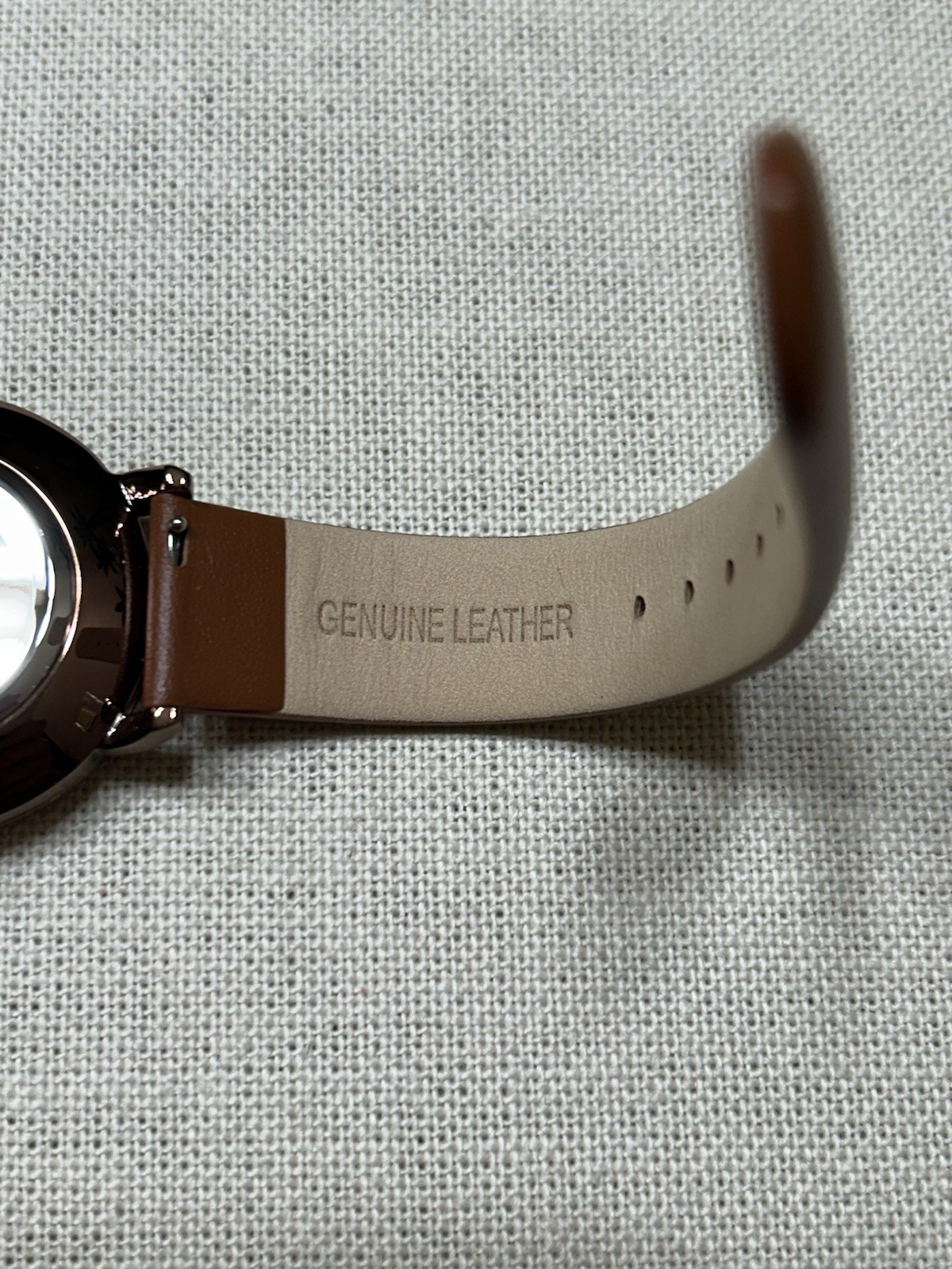 Origami Owl LK5010 Signature Chocolate Watch Metallic Crystals/Leather Band”New”