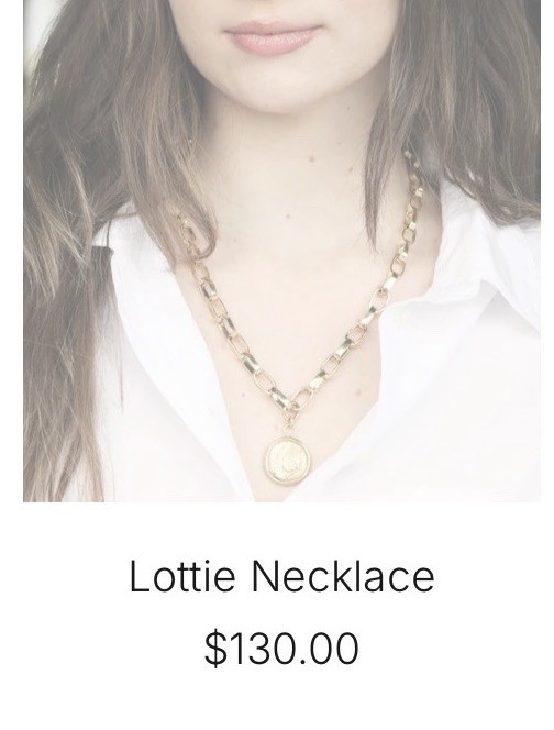Meyelo Lottie Necklace Gold Tone Oval Link Chain Coin Round Pendant 18in