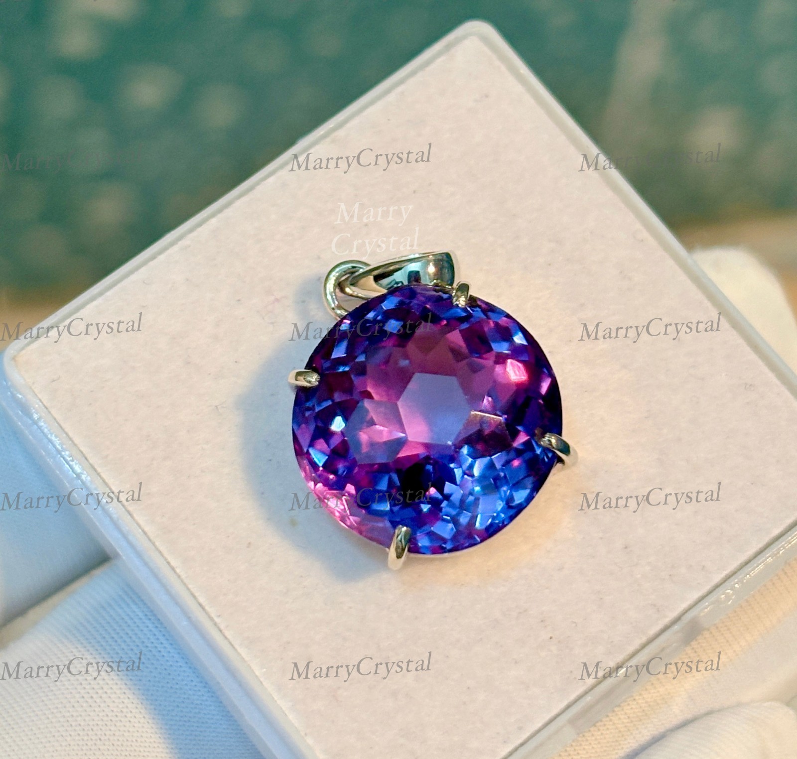 30 Ct Alexandrite 7 Color Changing GS Silver Football Cut Loose Gemstone
