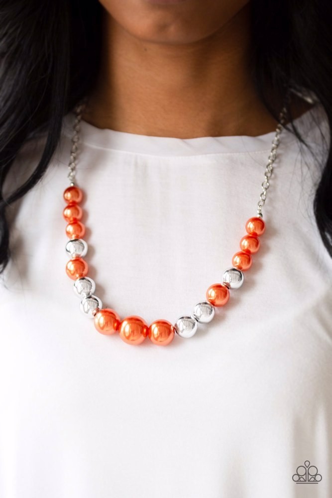 Take Note Orange Necklace