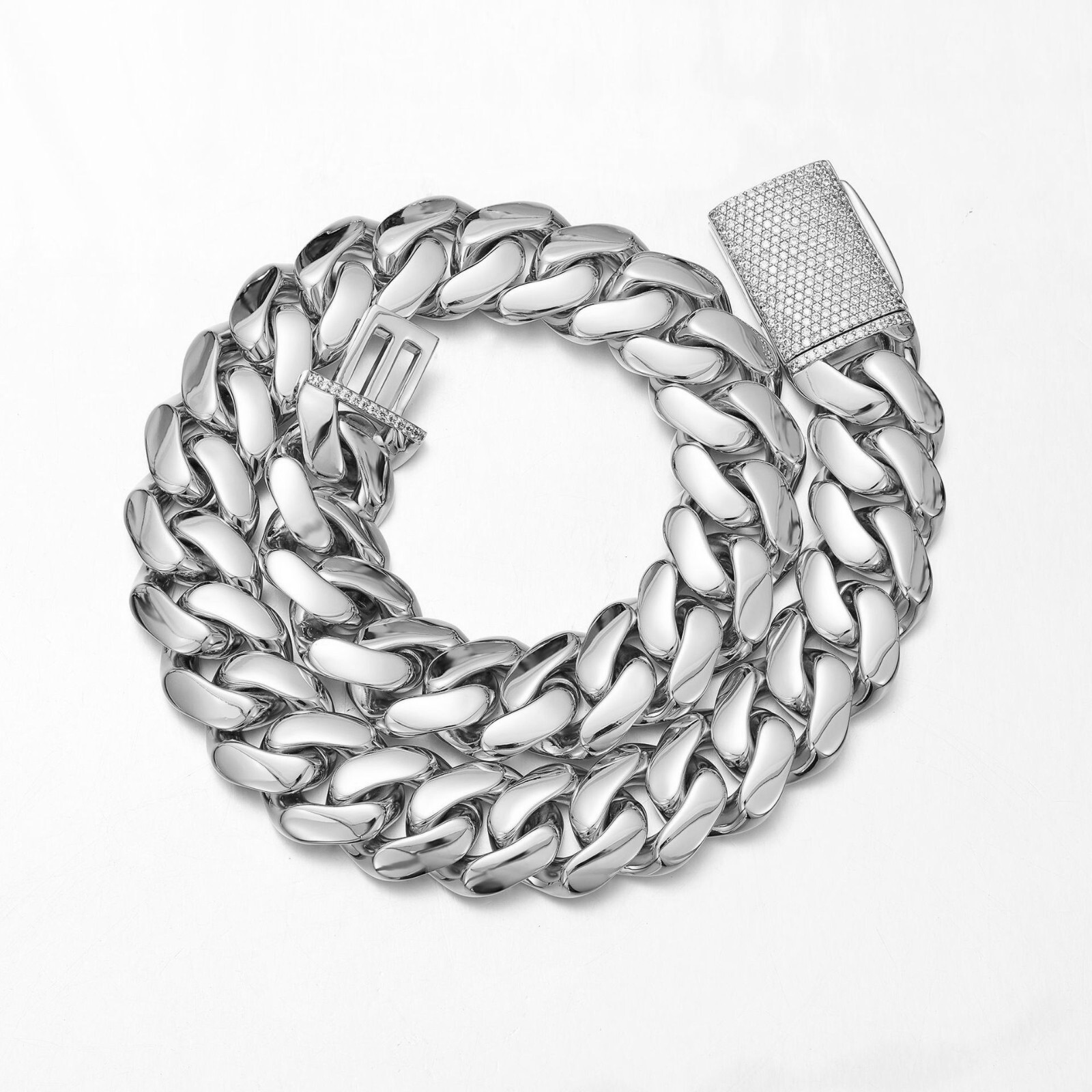 10-22mm Stainless Steel Miami Hip Hop Cuban Chain Necklaces or Bracelets