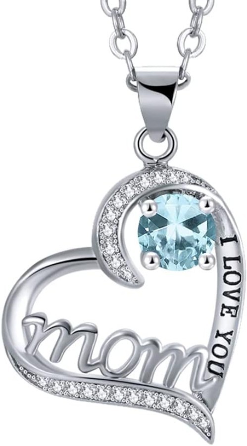Timeless Silver Heart Necklace for Mom with Engraved Message & Adjustable Chain