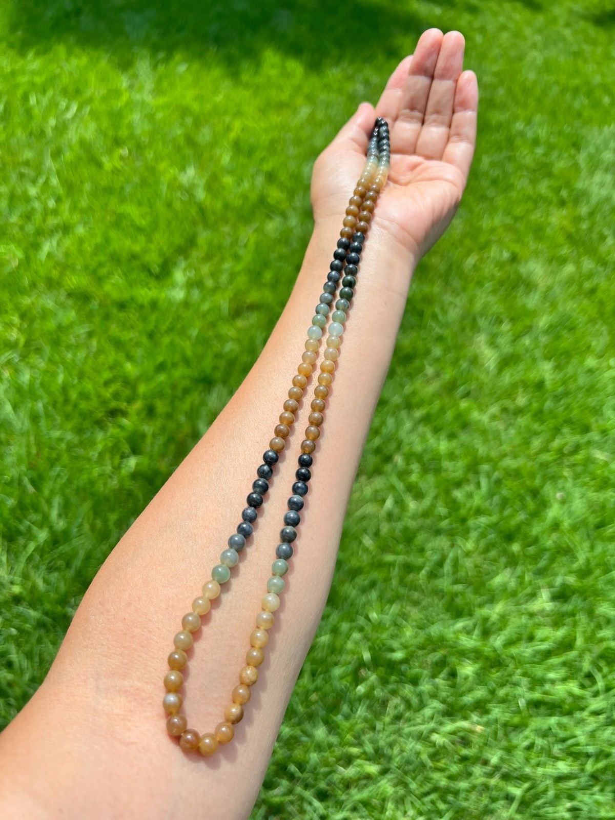 Genuine Nephrite Jade 6mm 108 Beads 24″ Necklace H63
