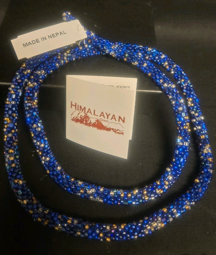 Himalayan Gems Necklace, Made In Nepal, 24 1/2″ Long