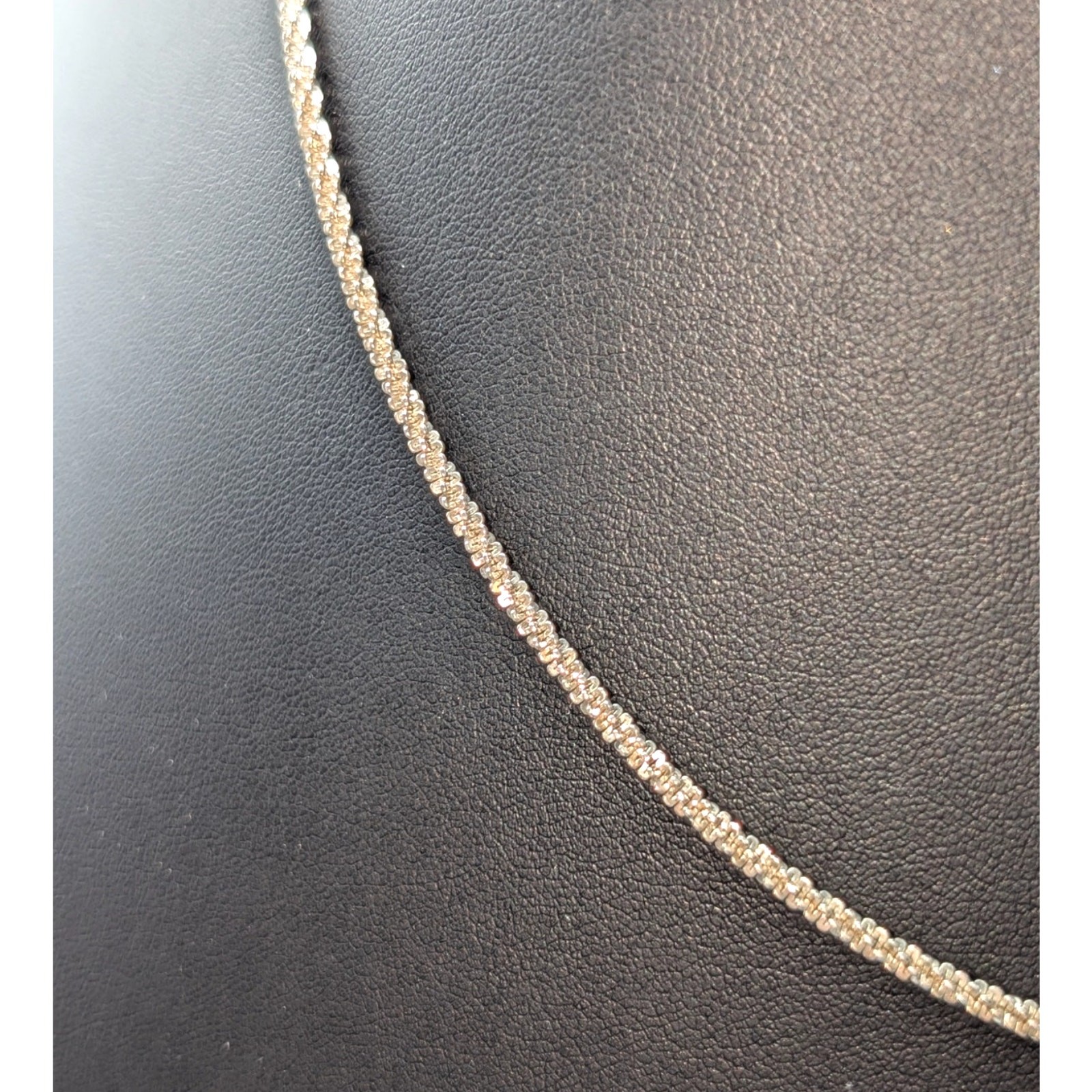 925 Sterling Silver Sparkle Glitter Margarita 2.8mm Chain 19″ Necklace