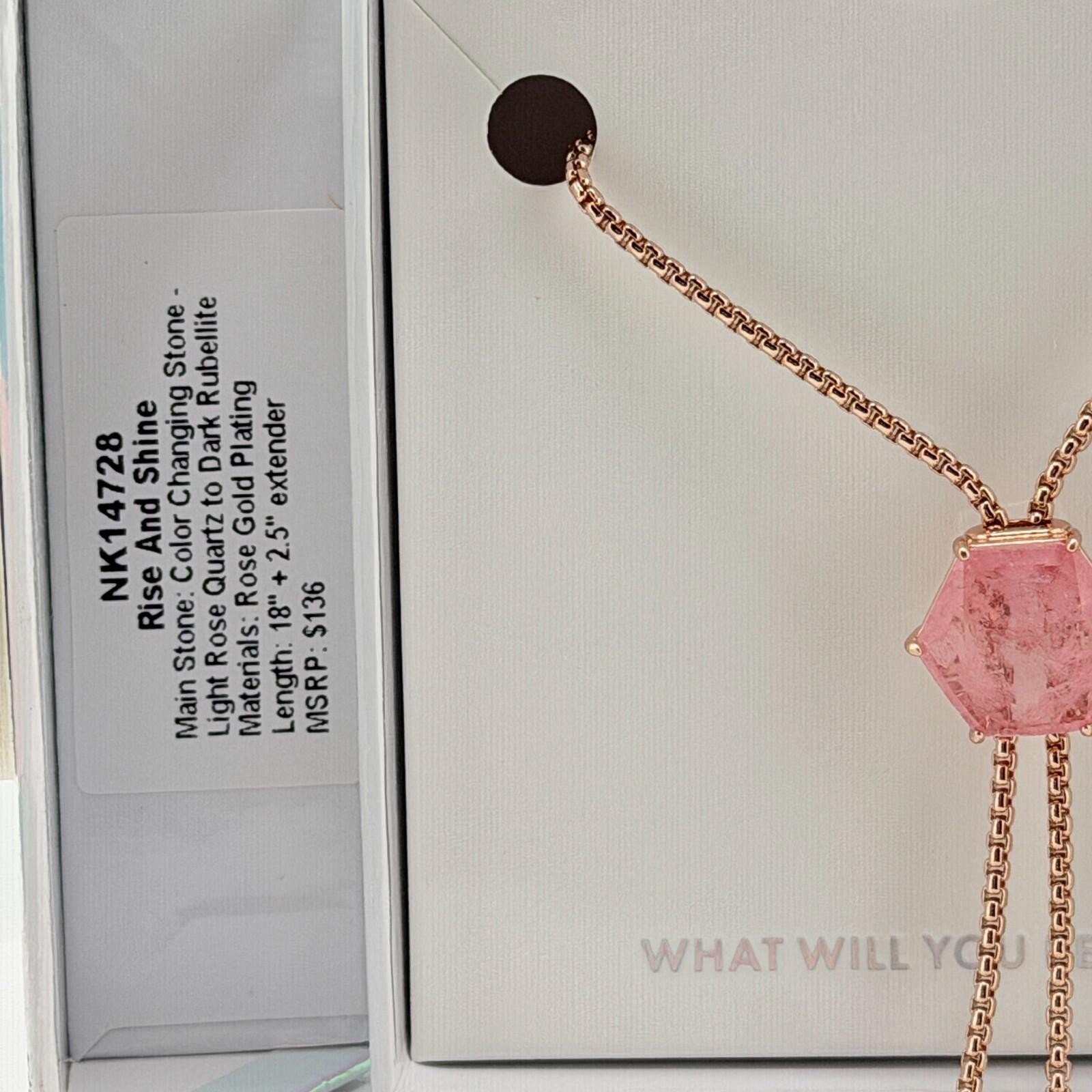 Bomb Party MHA Mental Health “Rise and Shine” Rose Quartz to Rubellite Rose Gold