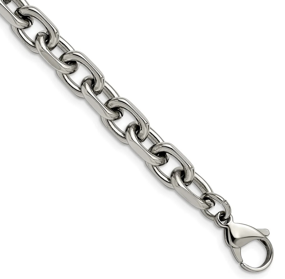 Stainless Steel Unisex Medium 6mm Oval link Chain 29