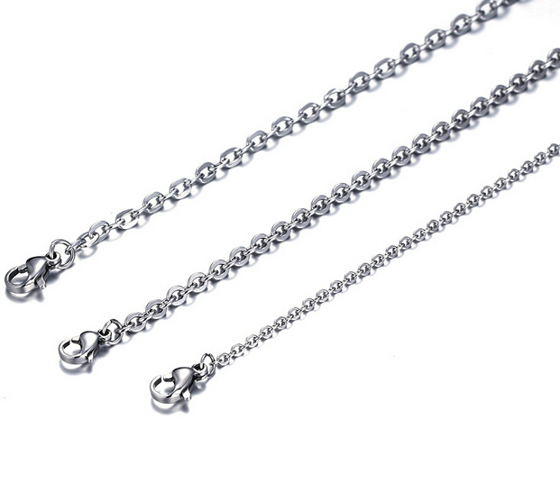 100pcs Lot Female stainless steel 16”-32” rolo chain necklaces 1.5/2/2.3/3mm