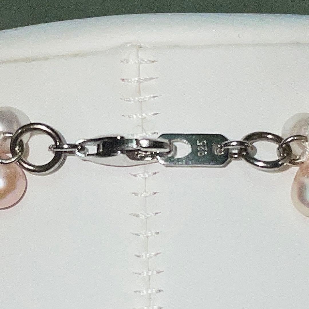 ete 3 Strand Genuine Pearl Necklace Silver 46cm From Japan