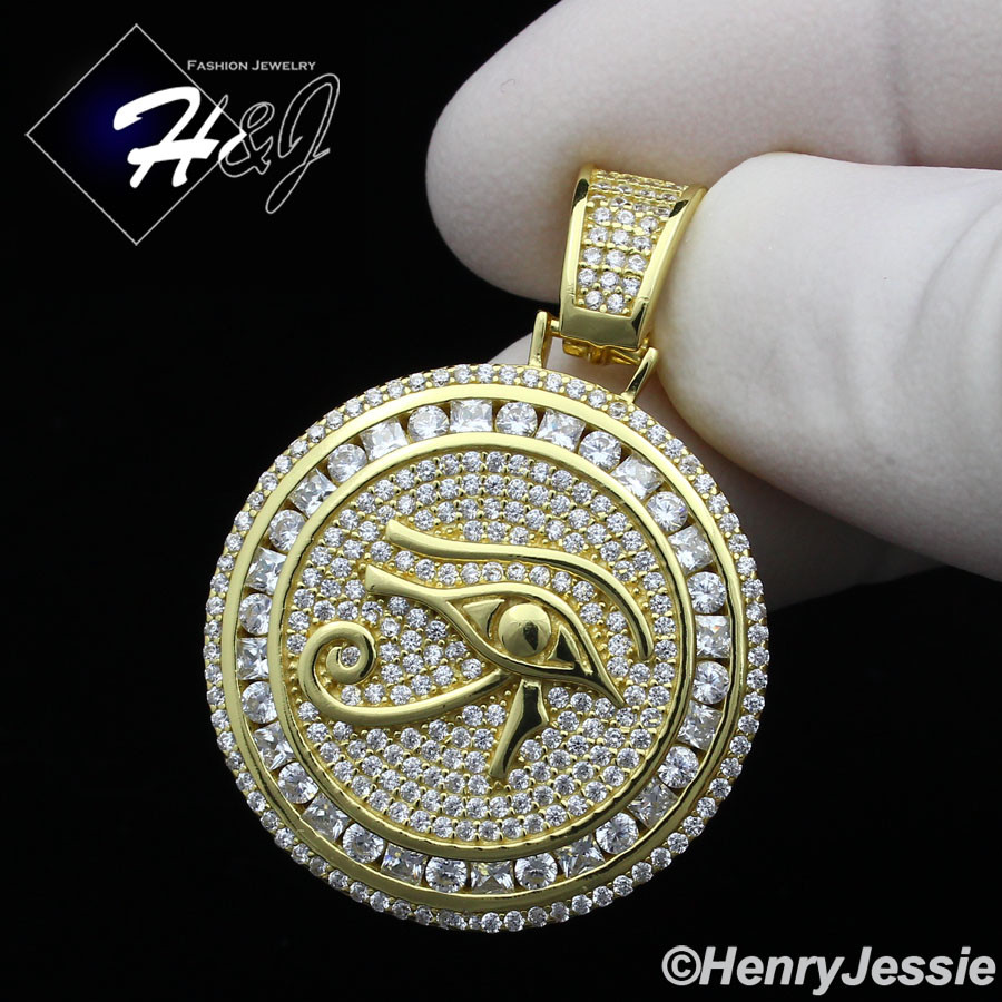 925 STERLING SILVER 24″X2MM GOLD PLATED BEADED CHAIN CUBIC ZIRCONIA PENDANT*G204
