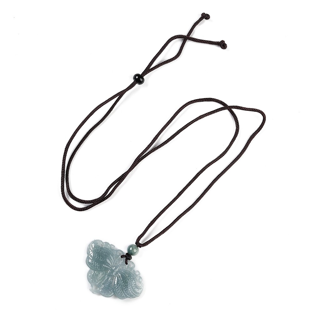 Pendant Necklace Nylon Cord Butterfly Adjustable Slider 27.68 in N120