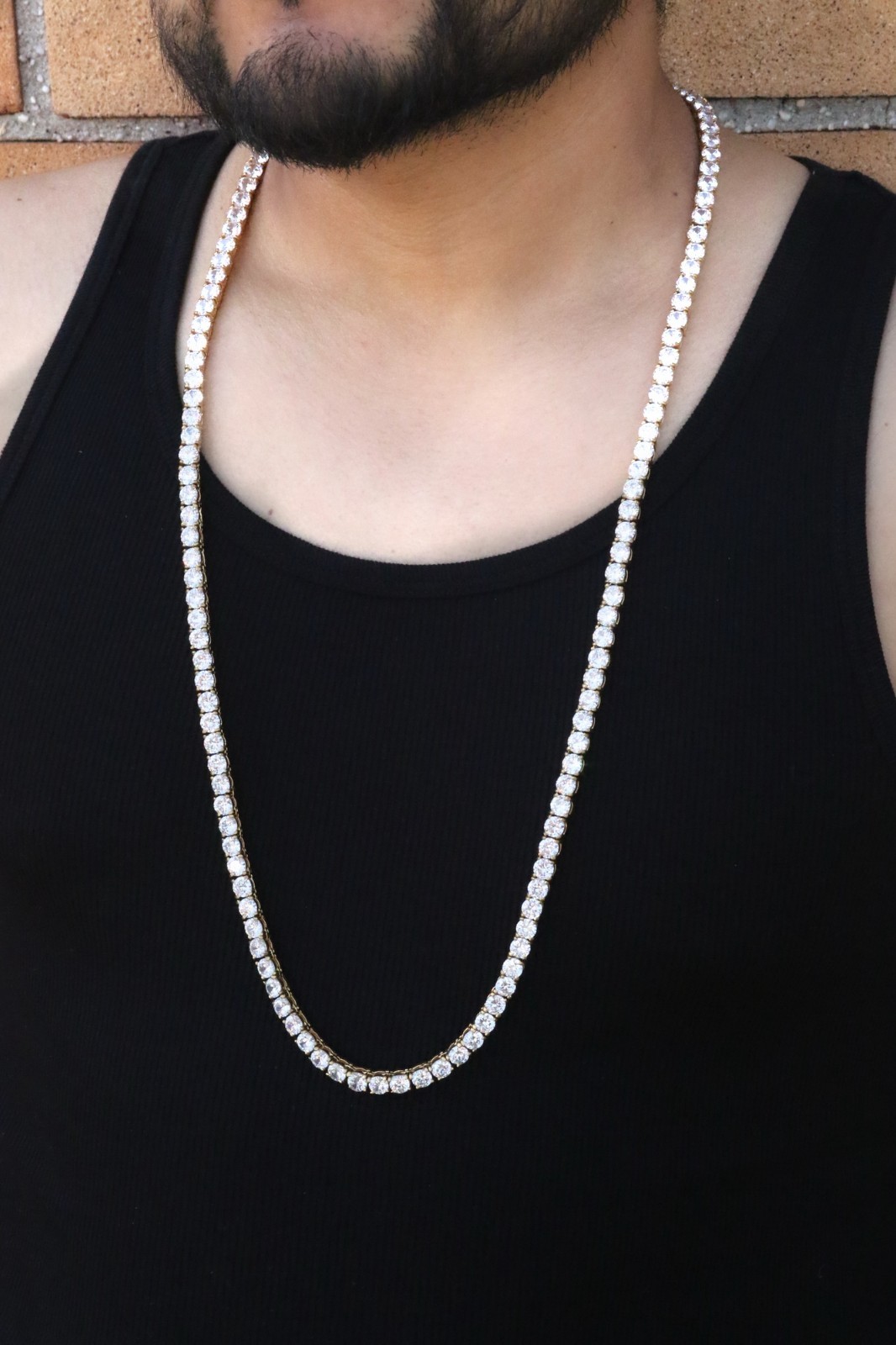 4MM/6MM Stainless Steel Cubic-zirconia Tennis Necklace
