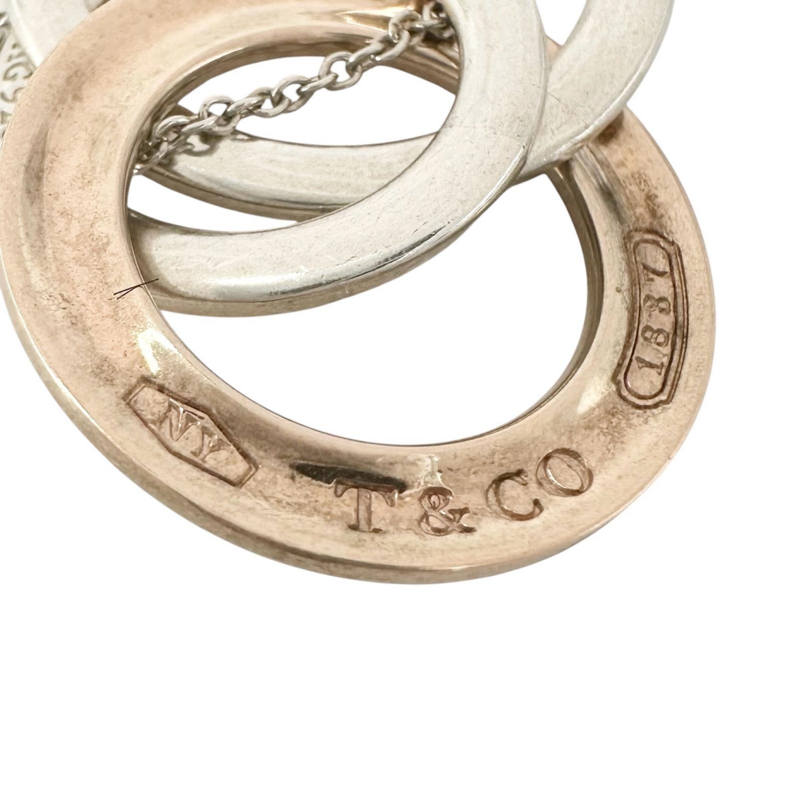 TIFFANY&Co. Circle Pendant Triple Interlocking Necklace Silver925/metal Women