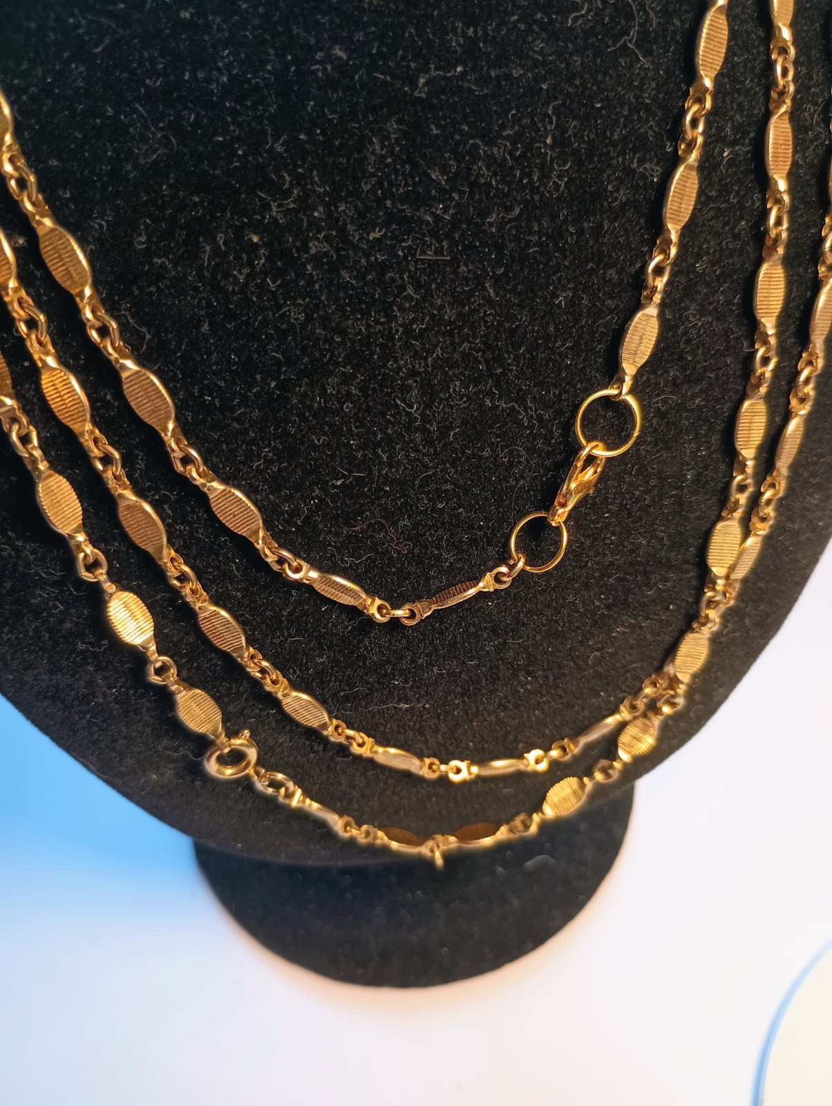Vintage Necklace Gold Tone Chain 52 In Classic Long Jewelry or Belt