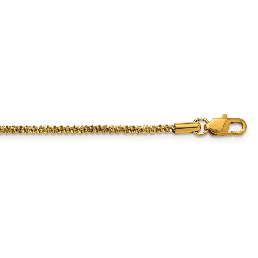 Stainless Steel Polished 2.2mm Yellow IP-plated Cyclone 24in Chain