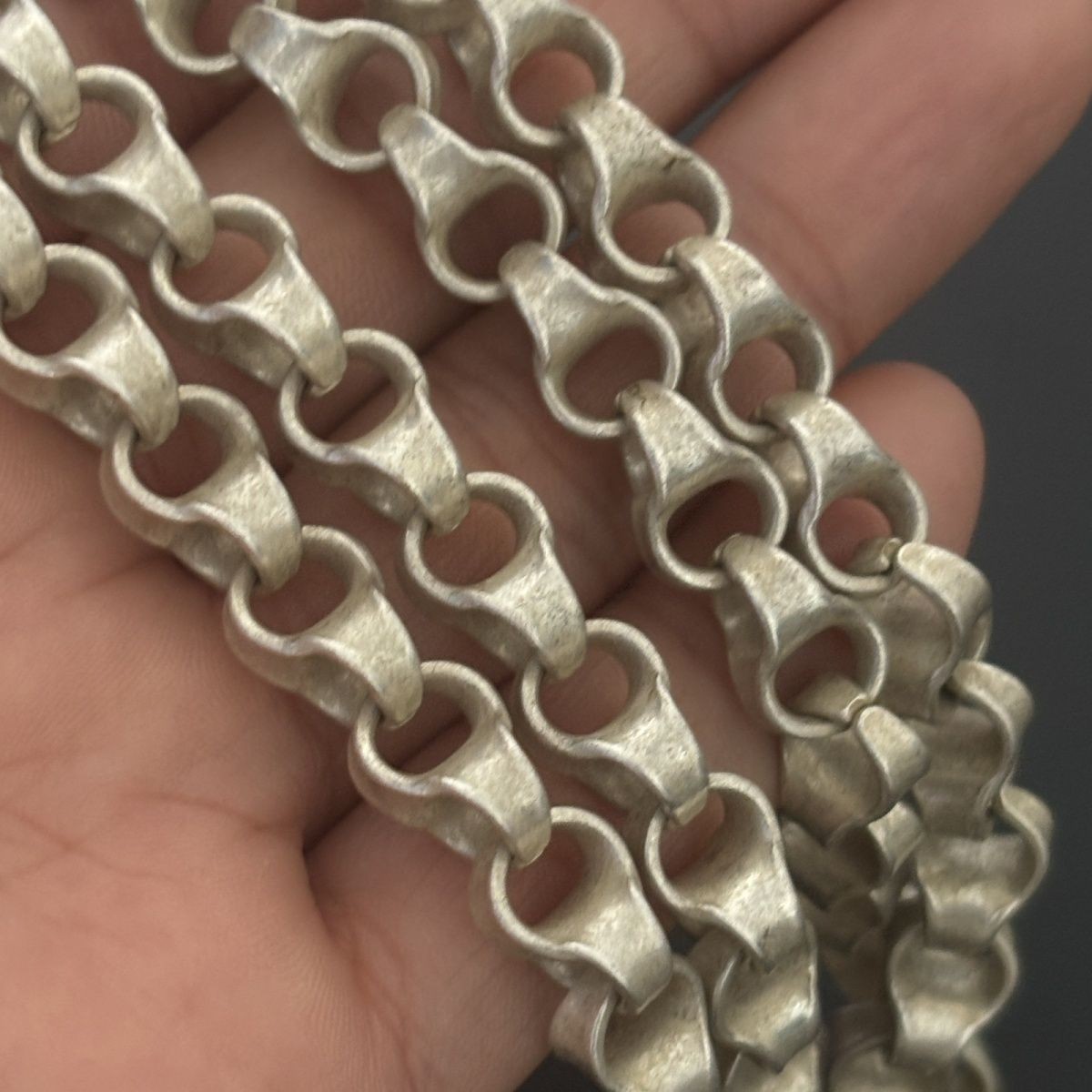 Tibetan Silver Necklace Nepalese Craft Chain Tibetan Silver Necklace 60CM