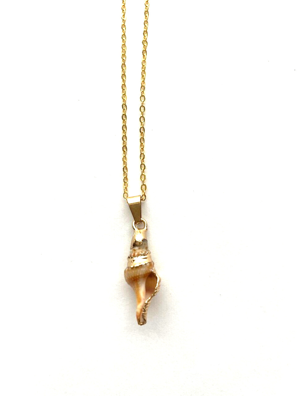 Pearl Shell Pendant Necklaces Gold Tone Chain Necklace Lot of 3