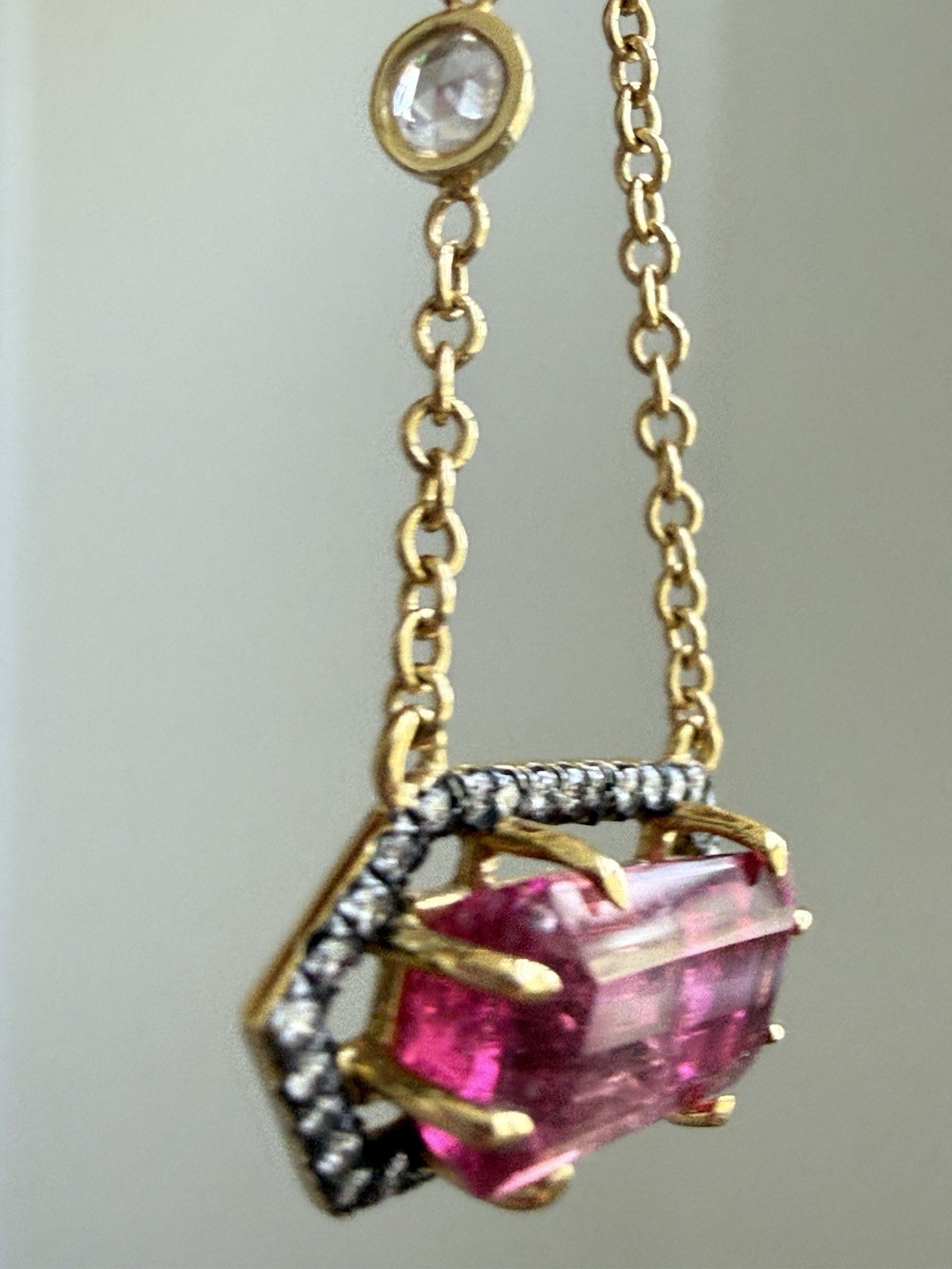 Jemma Wynne 18kt Solid gold Bi Color Tourmaline Necklace Ylang23