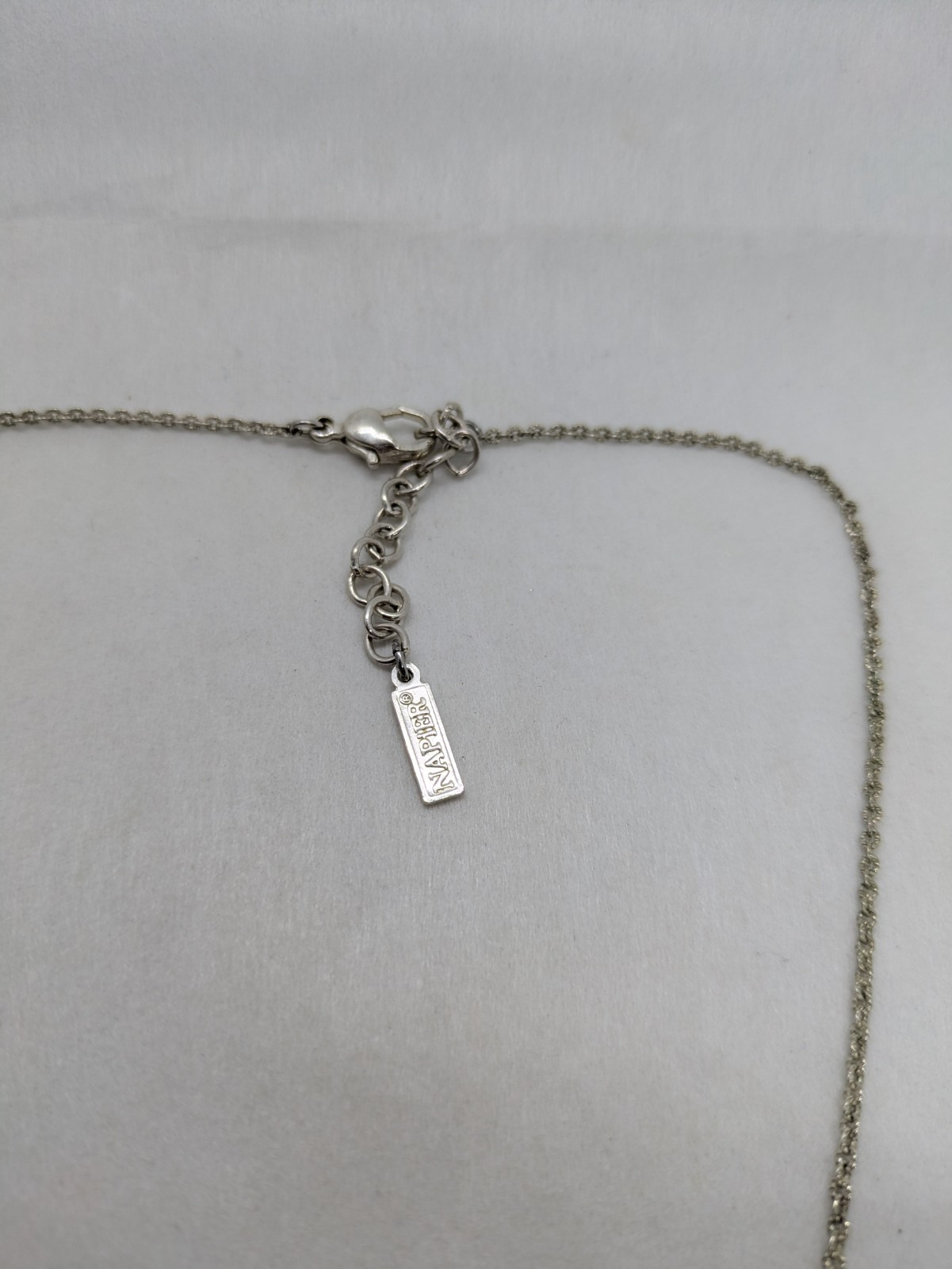 Vintage Napier Silver Tone chain Necklace 46cm