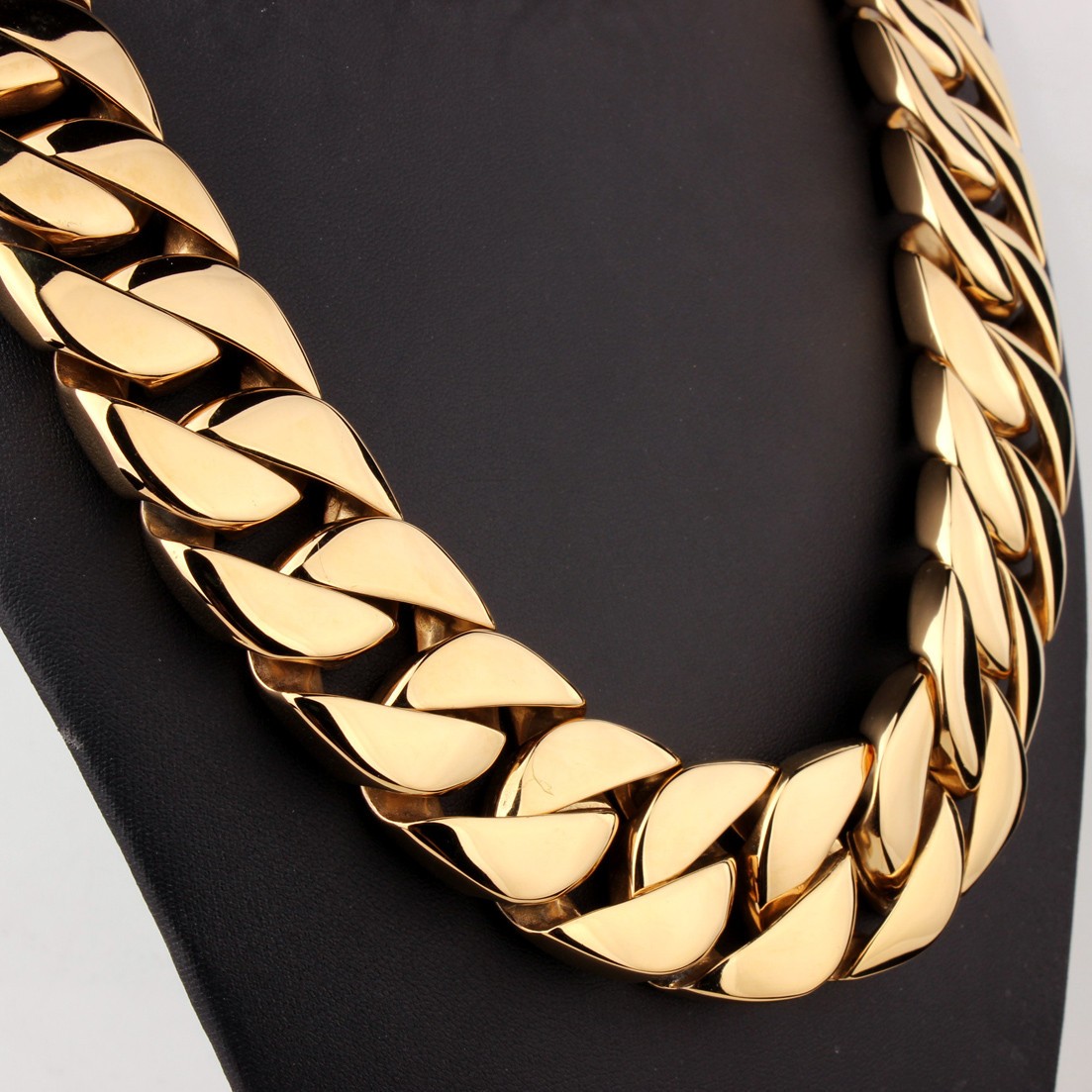 Super Heavy 32mm Stainless Steel Curb Chain Necklace or Bracelet for Cool Men