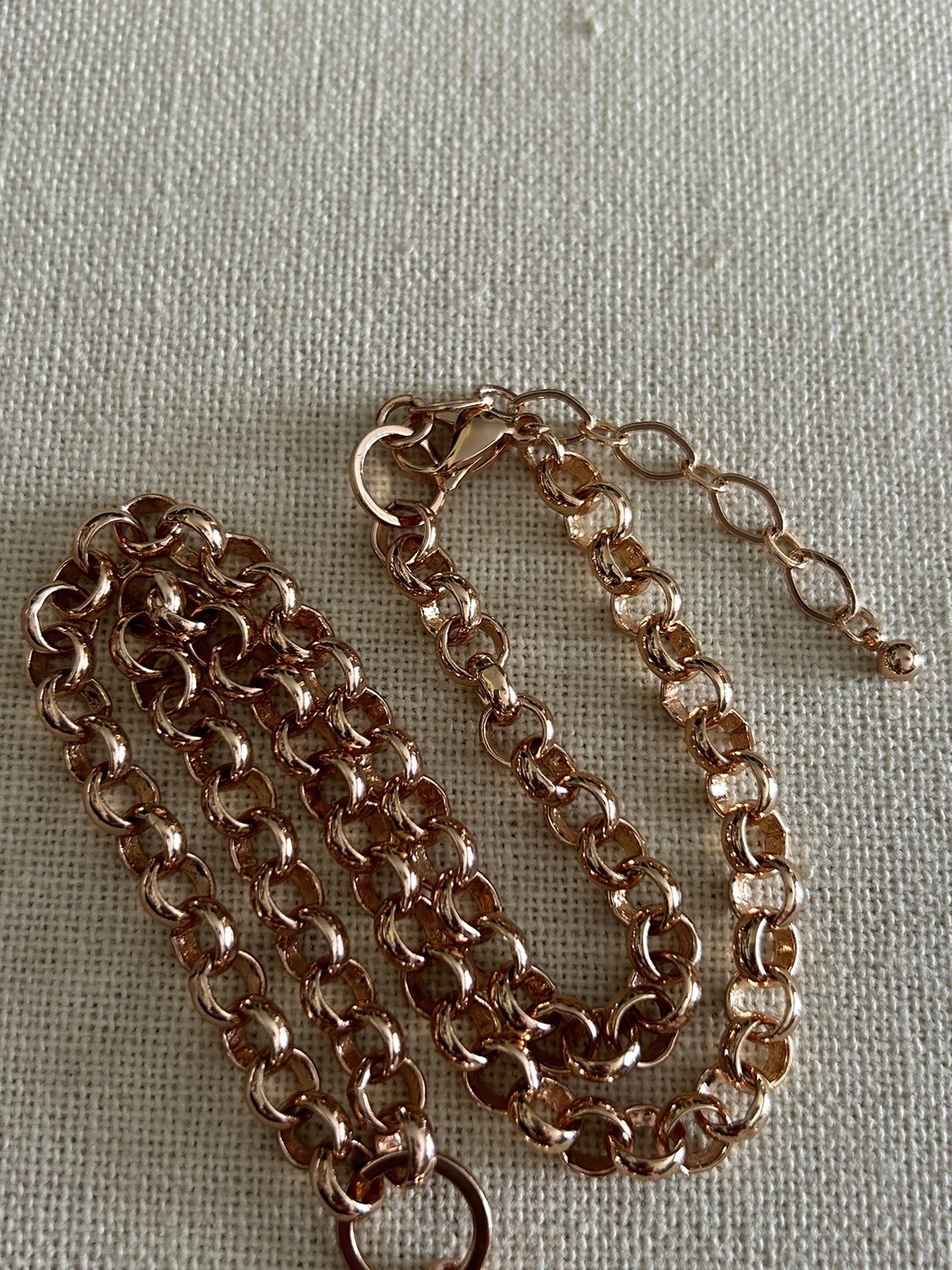 Authentic Origami Owl 18-20” Rose Gold Thick Rolo Chain “New”