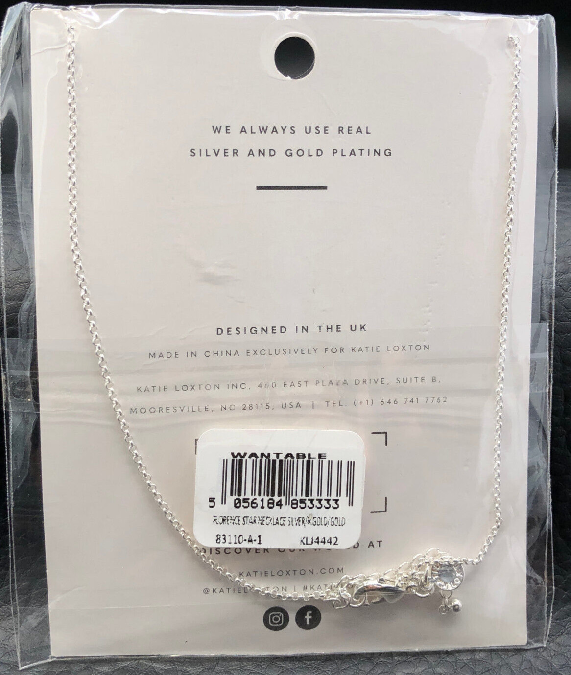 Katie Loxton Necklace 18 inch FLORENCE STARS Multi Gold Silver Plated Dainty NWT