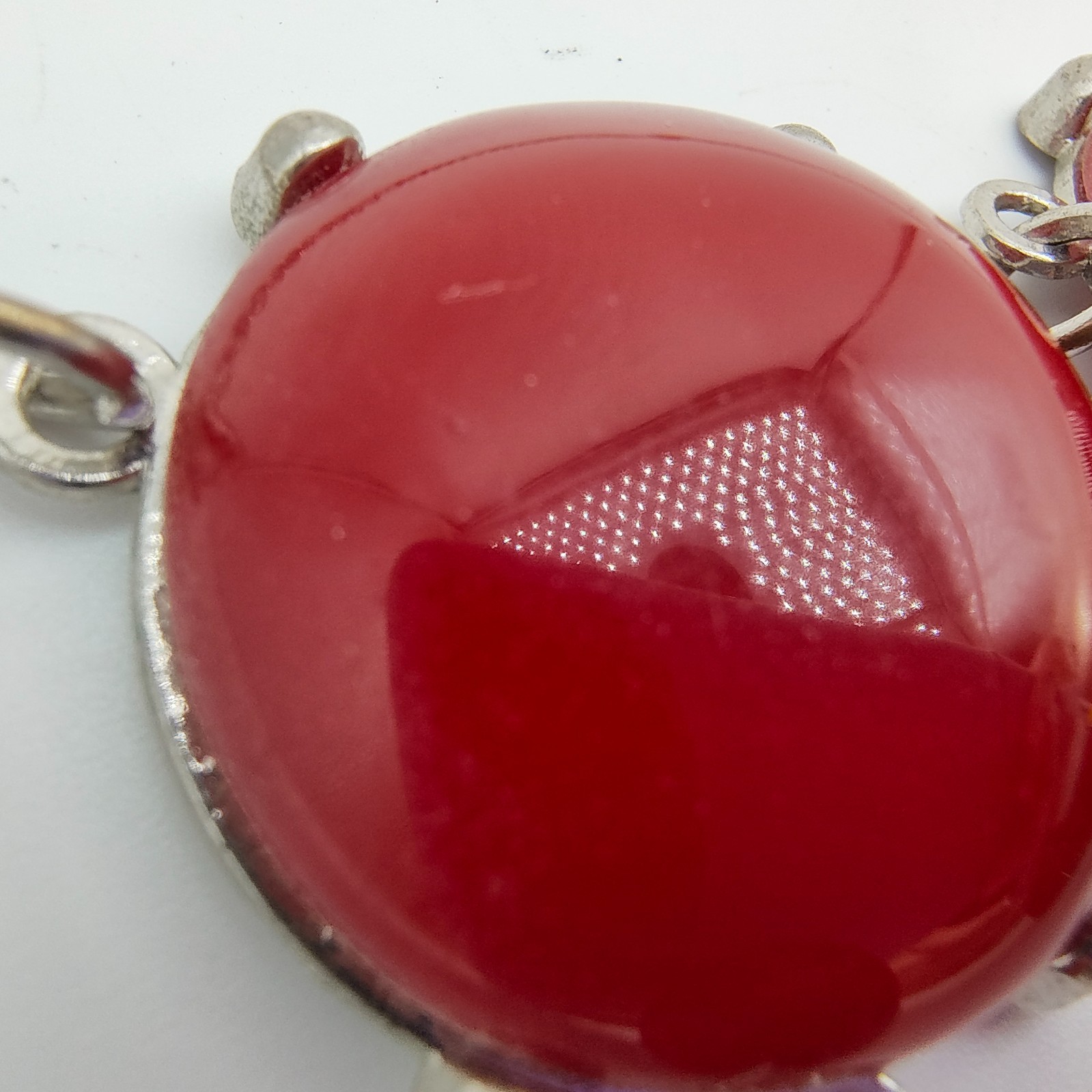 Bold Red Bubble Bib Statement Necklace Y2K Retro Maximalist Chunky Color Pop