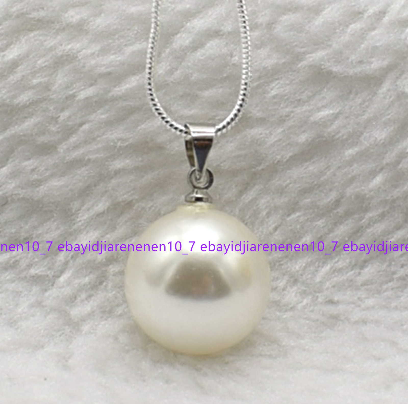 12/14/16mm Multicolor South Sea Shell Pearl Round Beads Pendant Necklace 17 in