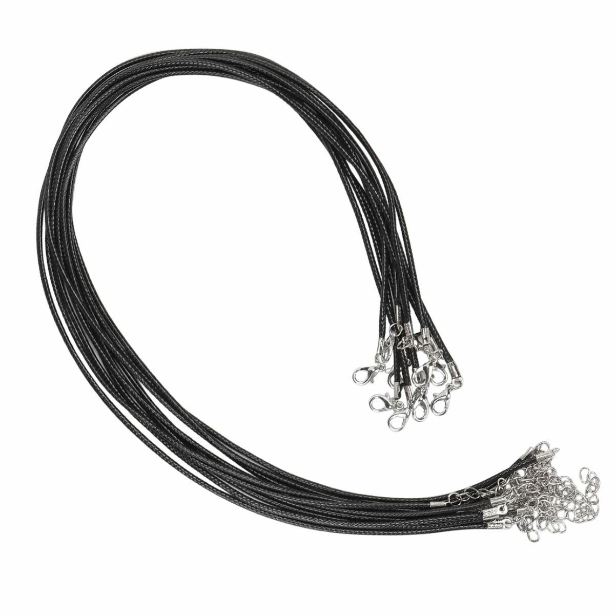 Round Leather Cord Braided Rope Chain Lobster Clasp Necklace Jewelry Making USA
