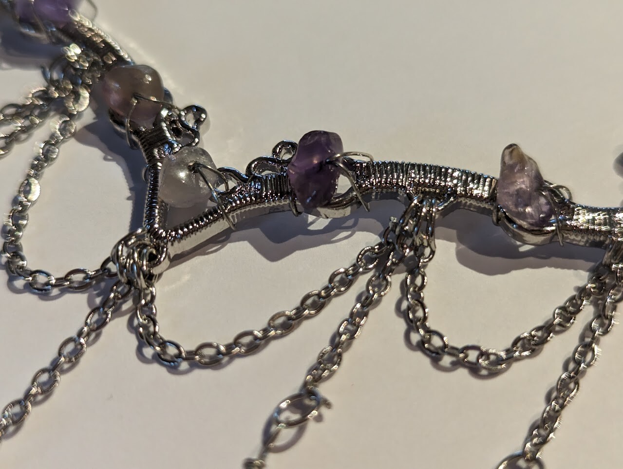 PURPLE & SILVERTONE FAIRYCORE CHOKER 90s y2K retro whimsigoth fairy necklace P6