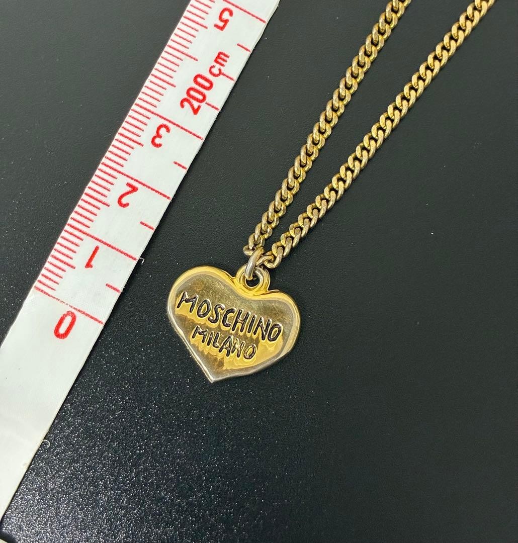 Moschino Heart Pendant Necklace Gold 46cm Pre-Owned