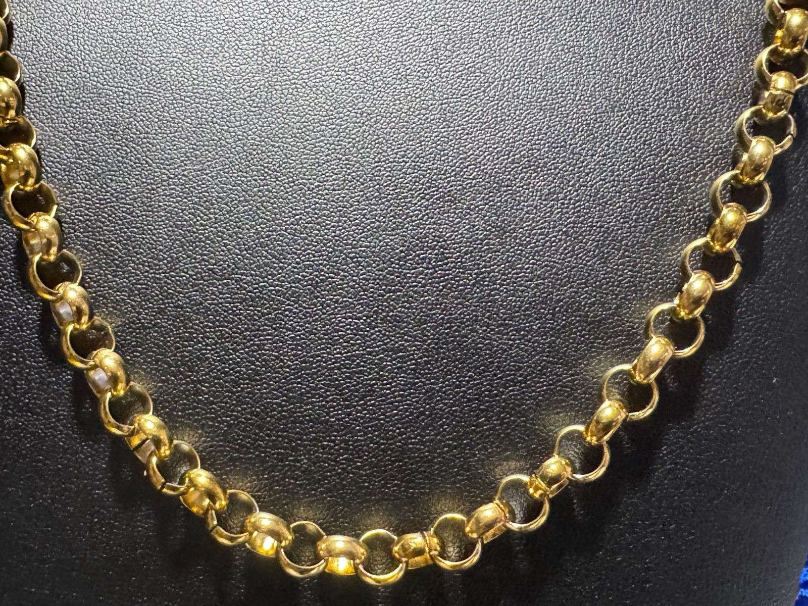 Rollo Chain Necklace 8 Mm Golden Plated or Steel Silvery Grey 24″ Real Nice