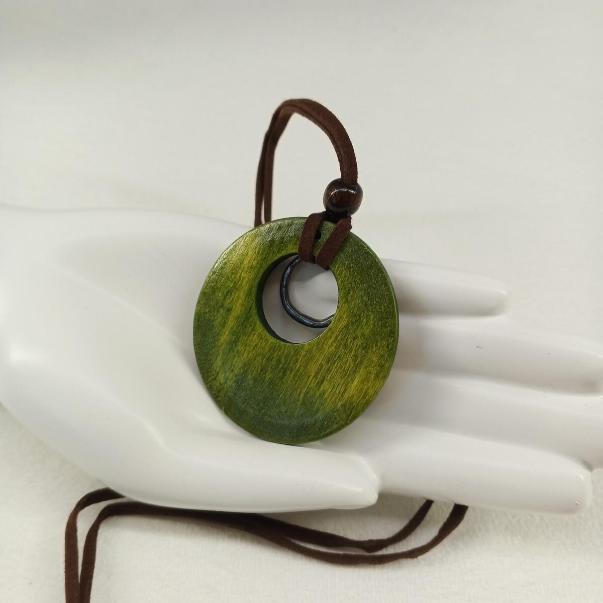 Women’s Hippie Awakened Boho Necklace Metal Wood Felt One Size