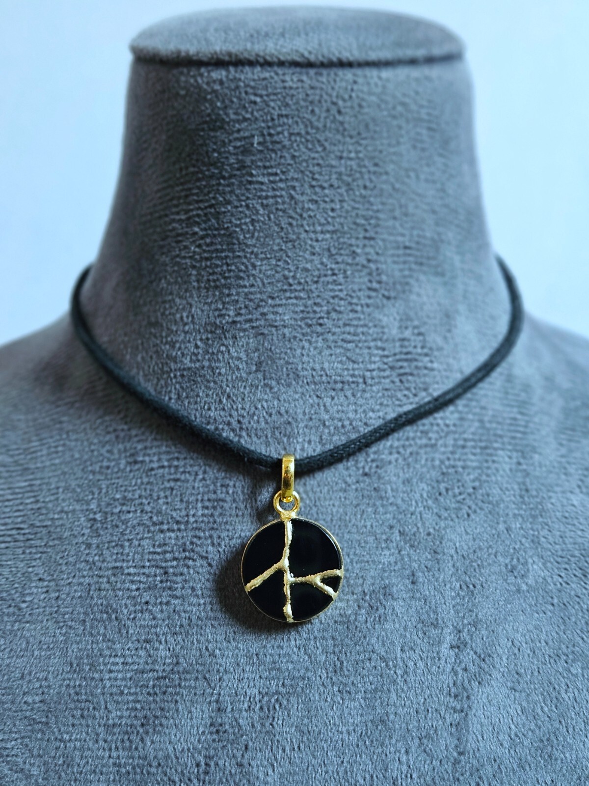 KINTSUGI NECKLACE INITIAL Japanese Art Handmade Jewelry Unique Necklace