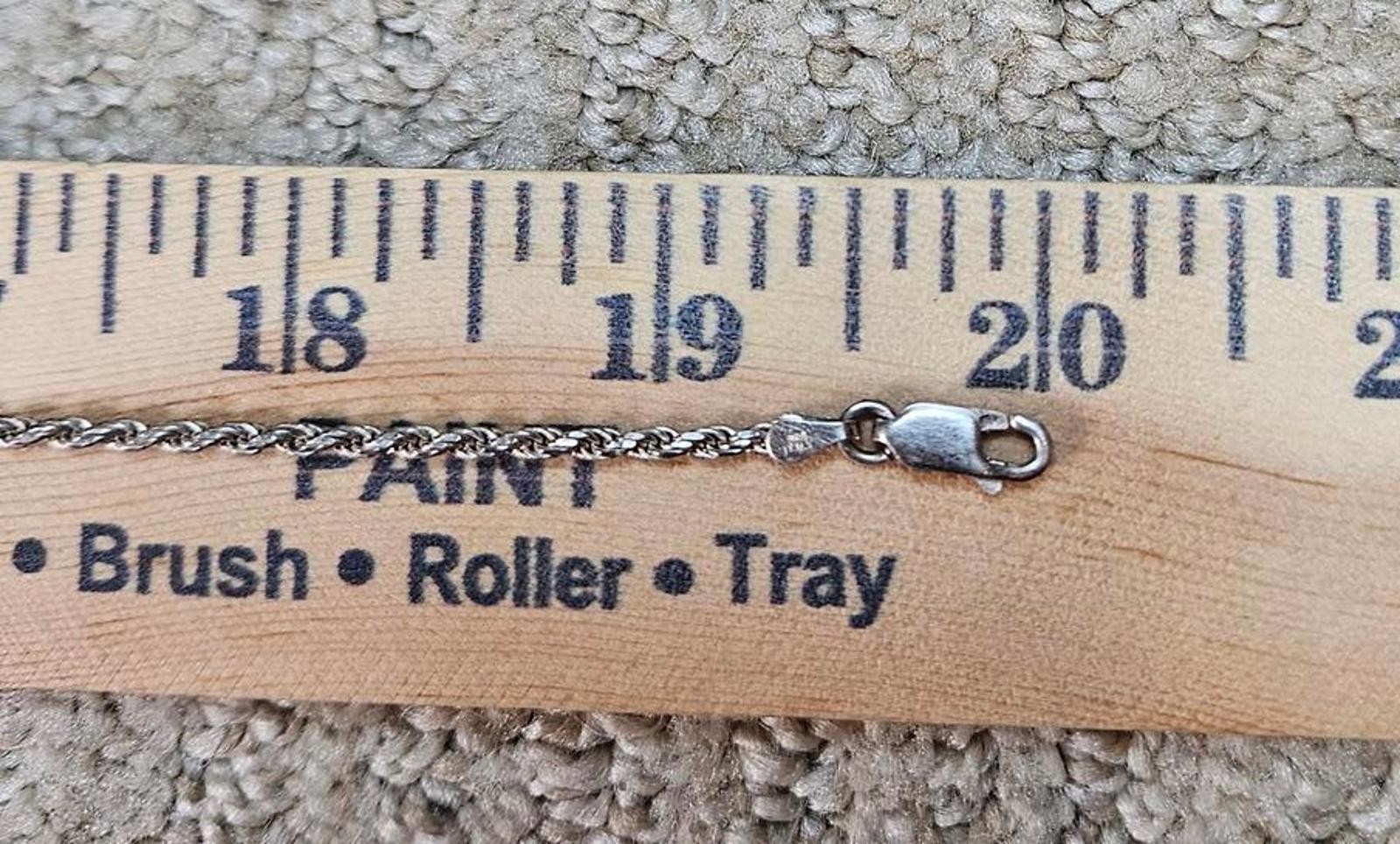 20in Sterling Silver 2.2mm Rope Necklace Chain