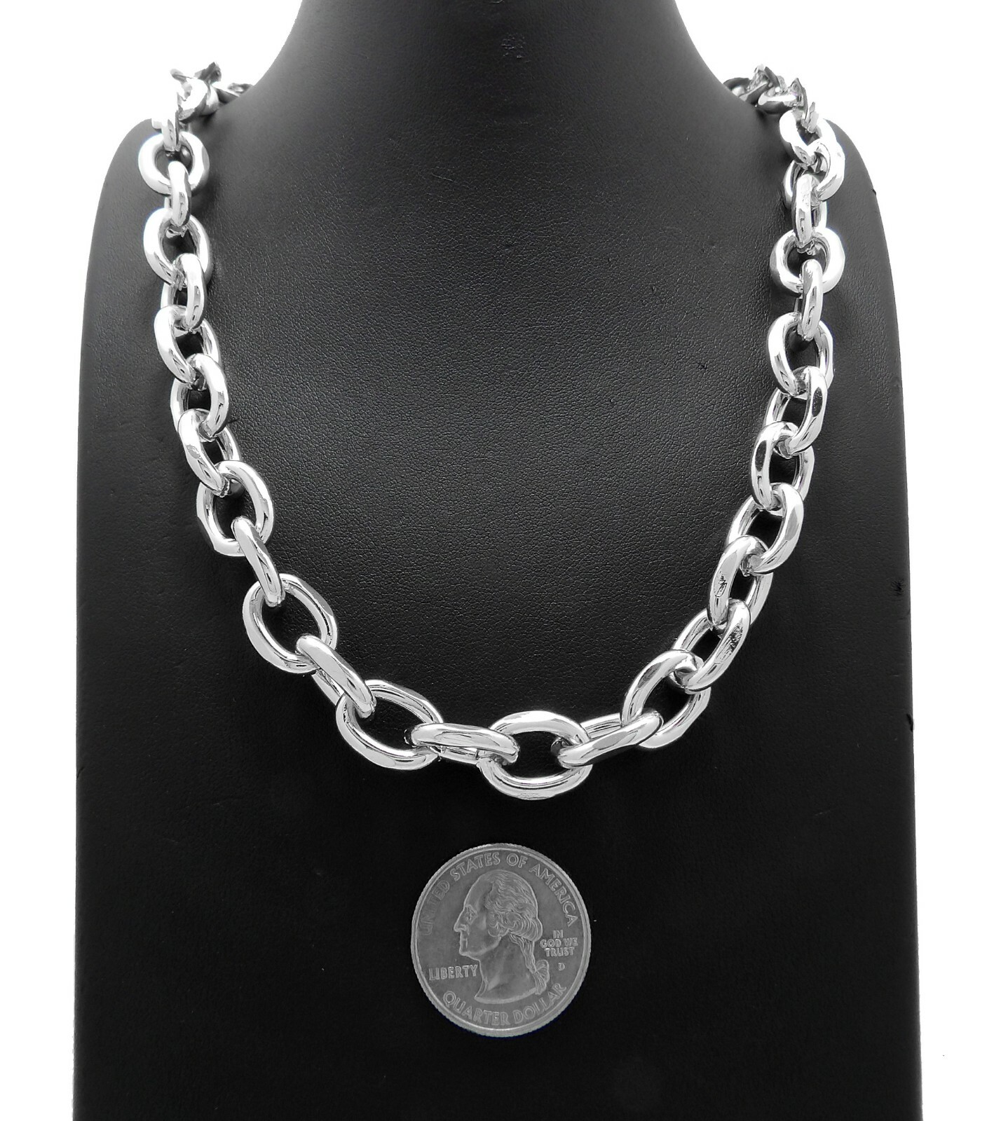 Unisex 9mm, 12mm 18″, 20″, 24″ Link Chain Hip Hop Fashion Necklace XC566,567
