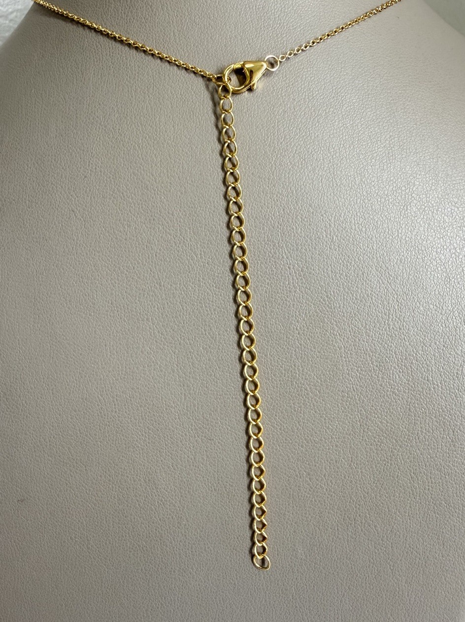 Diamonique x Jennifer Miller Butterfly Necklace 14K YGP 925 1.55ctw QVC Retired